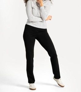 BETABRAND Straight Leg Classic Dress Yoga Pant Black Women's Medium